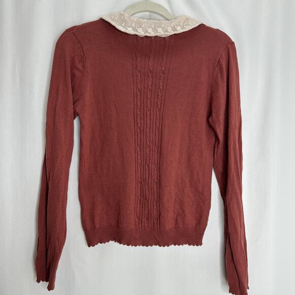 Axes Femme dusty rose cardigan Kawaii J fashion button up romantic - Picture 6 of 6